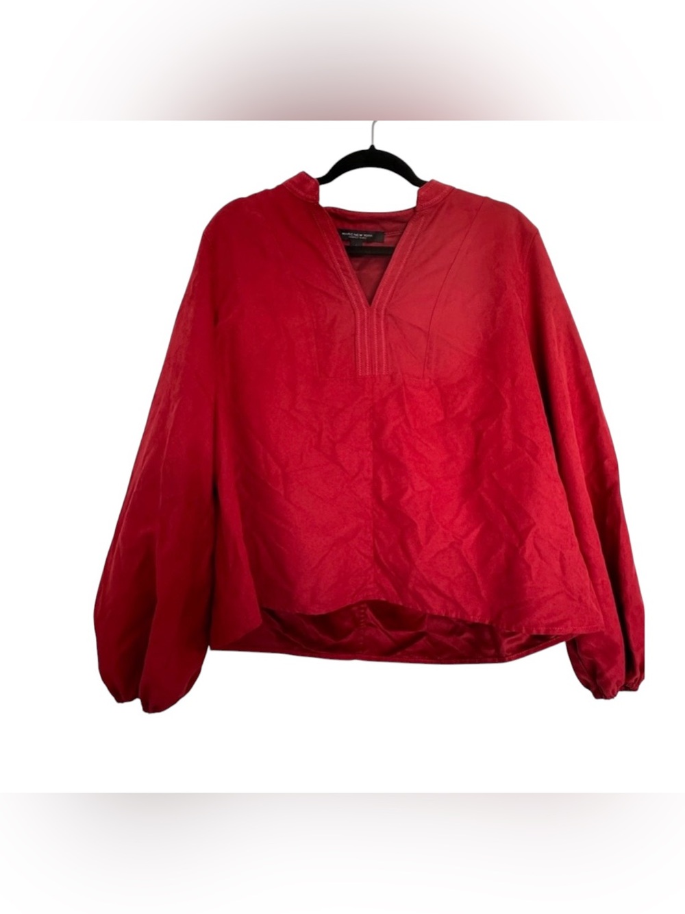Marc New York Red V-Neck Pullover Top